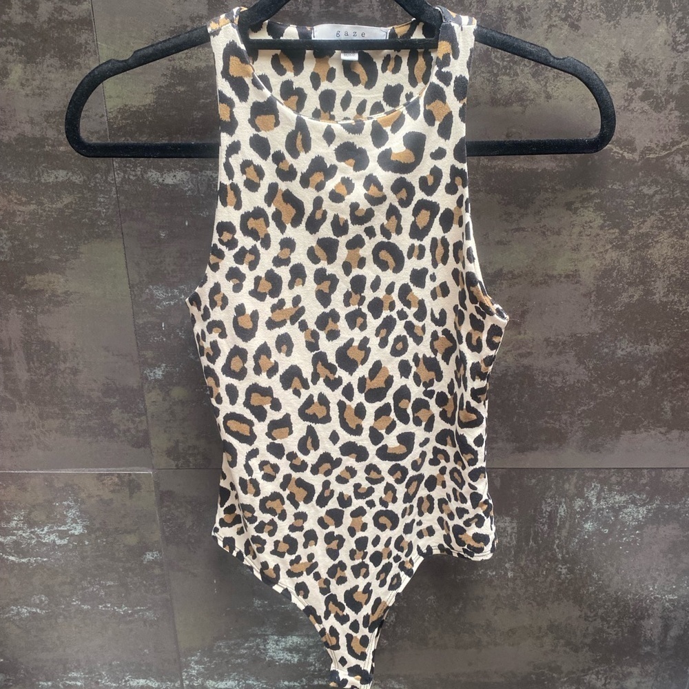 Leopard print bodysuit top. Animal Print Tank Top